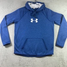 Under Armour Hoodie Adult Medium Blue Loose Cold Gear LS Sweatshirt Performance