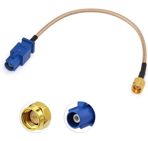 Bingfu Vehicle Car GPS Antenna Adapter Cable SMA Male to Fakra C Male Blue Coaxi - Picture 3 of 7