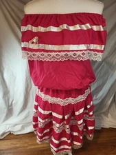 Leos Imports Hot Pink Lace Off The Shoulder Dress Size 12