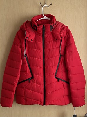 KARL LAGERFELD PARIS Puffer Jacket Red Size L $250.00