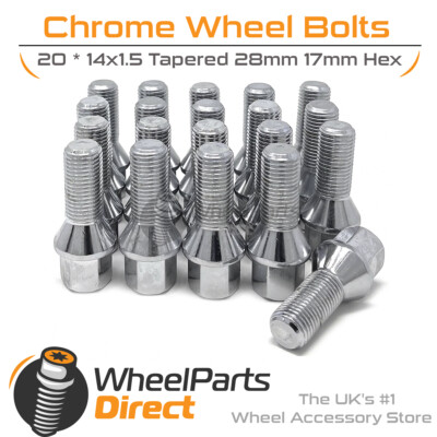 Wheel Bolts (20) 14x1.5 for Renault Master [Mk2] 02-10 on Aftermarket Wheels
