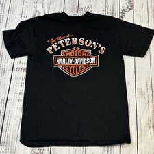 Harley-Davidson Dealer Tee I Got Mine At Petersons Miami, Florida USA Made Men M