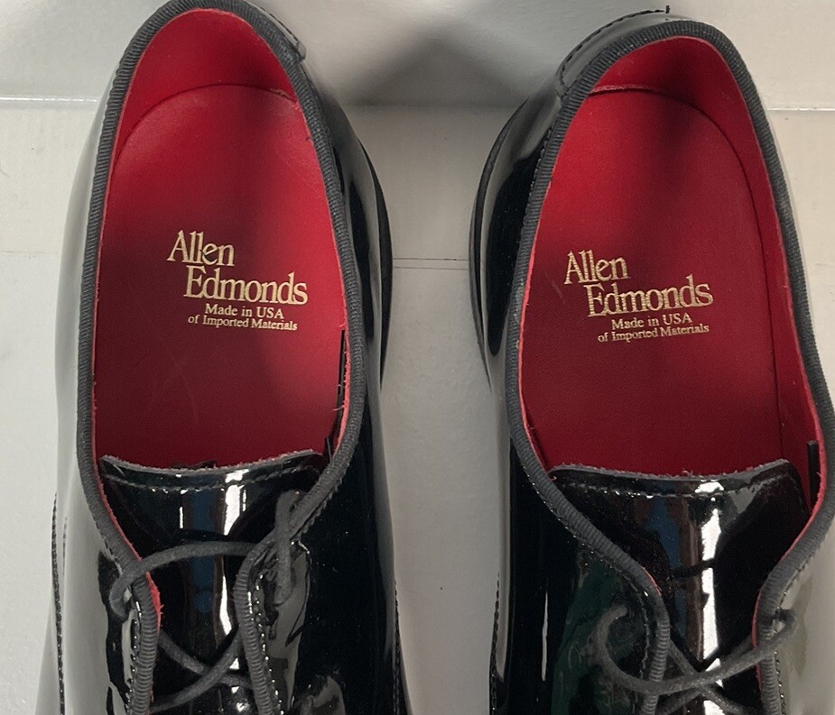 Allen Edmonds Kendall Plain Toe Derby Shoes 8 D Glossy  display picture 2