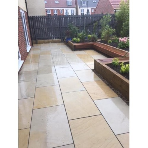 Sawn Mint Indian Sandstone 600x900 Calibrated Paving Pack eBay
