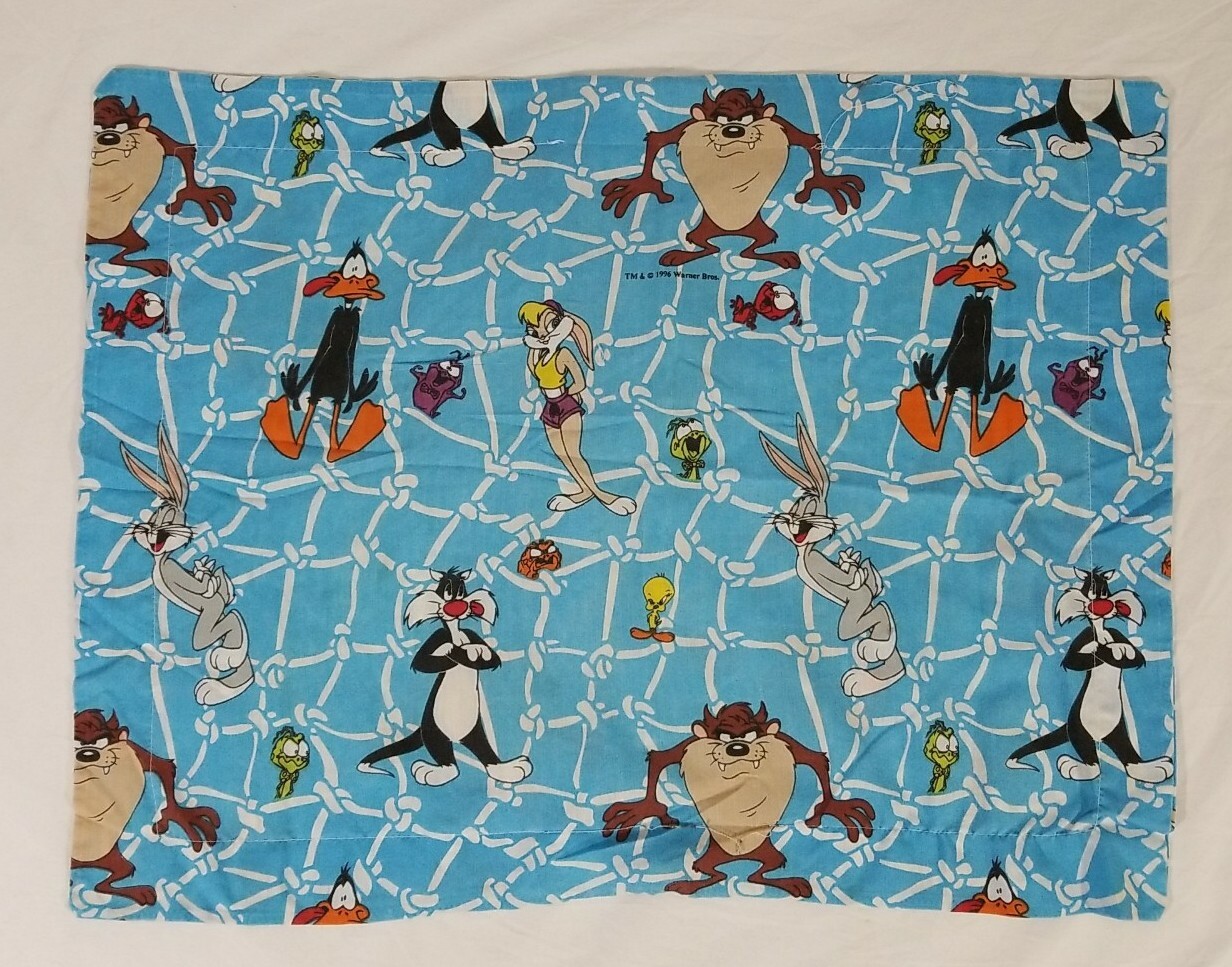 Vintage 1996 Space Jam Looney Tunes Bugs Bunny Daffy Duck Sylvester Pillow Case