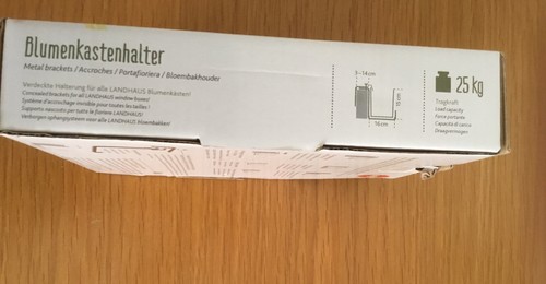 Emsa Landhaus weiß verstellbarer Balkon Blumenkasten Halterungen 513370 - nagelneu - Bild 2 von 3