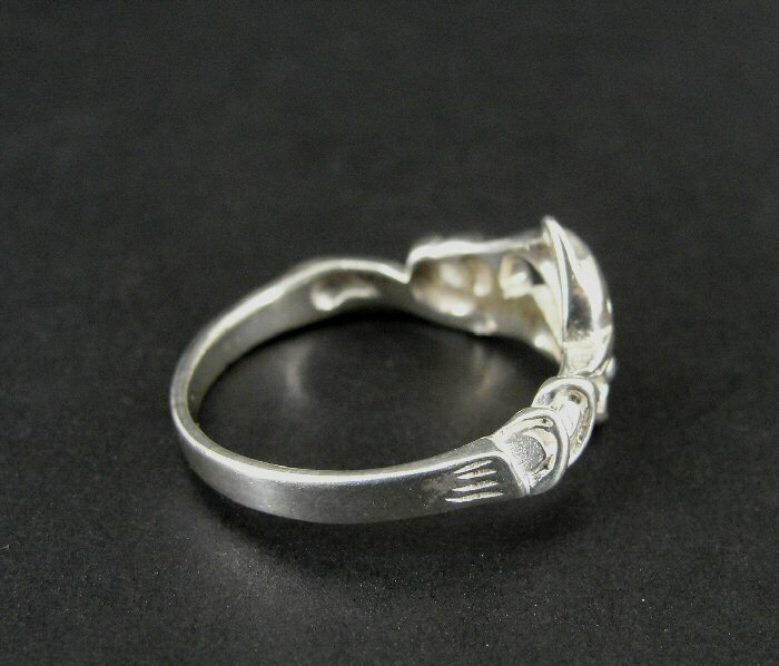 Ring Silver Dolphin Jumping in Waves Sterling Sil… - image 2