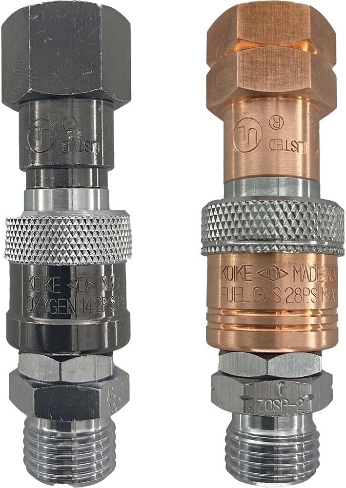 Professional Quality Oxy-Fuel Quick Connect Torch Coupler Set - 7oz Lightweight