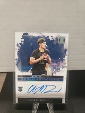 2020 impeccable Cole McDonald HOLO SILVER Rookie Autographs Card #162  12/49