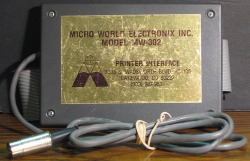 Commodore 64 Centronics Parallel Printer Interface - Micro World MW-302 - 1980s