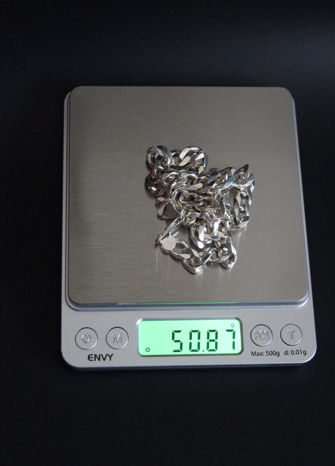 Silver 925 Necklace Chain Solid Men Hallmarked Vi… - image 4