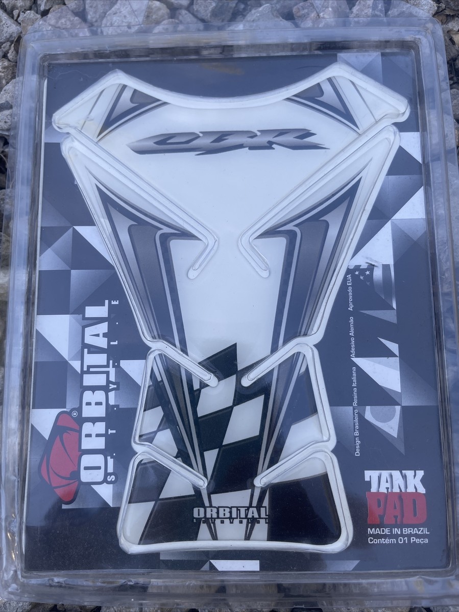 Orbital Tank Protector Gel Pad – Aluminum/Black – Fits Honda CBR (5.6 X 7.2 Inch)