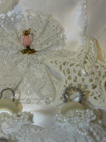 23 Vintage Christmas Handmade Lace Ornaments Assorted Angels Bells Star - Picture 5 of 14