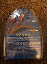 Dynex Firewire 6'/1.8m Digital Media Cable 6 PIN to 4 Pin New Unopened
