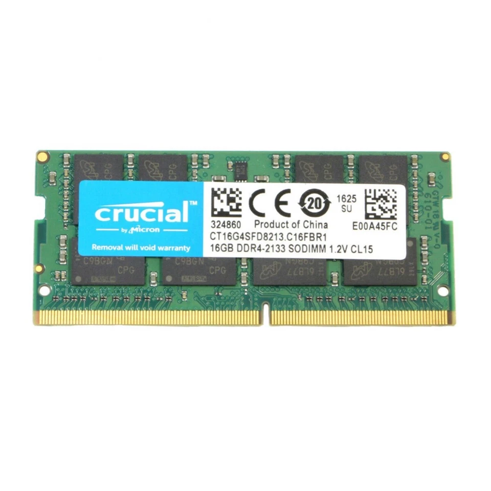 New Crucial 64GB (4x16GB) DDR4 2133MHz PC4-17000 SODIMM Memory Ram CT16G4SFD8213 - Image 2 of 4