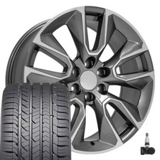 5916 Gunmetal 22 Rims Goodyear Tires Tpms Fit Gmc Chevy Cadillac 5916 Gunmetal 22 Rims Goodyear Tires Tpms Fit Gmc Chevy Cadillac
