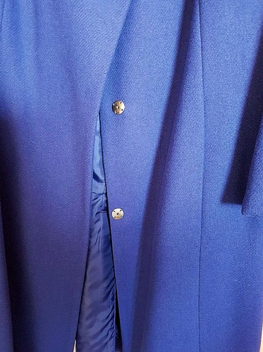 Heine Wollmantel Wolljacke Damen Herbst Mantel Blau Größe 44 N - Bild 2 von 6
