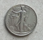 1943 P Walking Liberty Half Dollar AU with Strong  DETAILS 90% Ag Old Estate