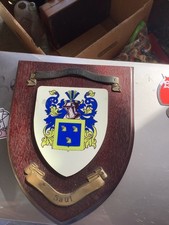 Vintage alte Wandtafel Wappen Saul (B10)