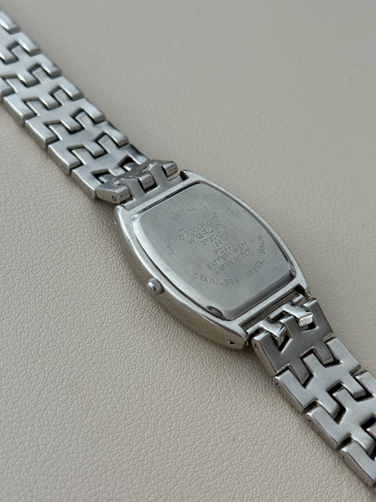 Precision by Gruen Silver Tone Rectangular Dial D… - image 8