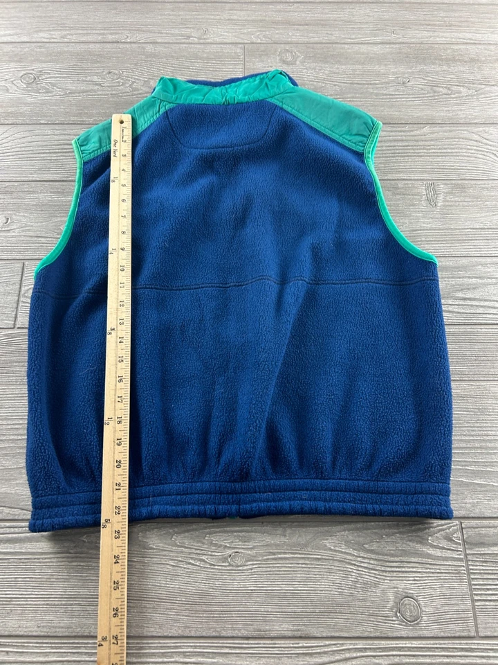 Chaleco polar Marker Series 200 Polartec azul marino/verde hecho en EE. UU. grande para hombre Foto 3 de 4