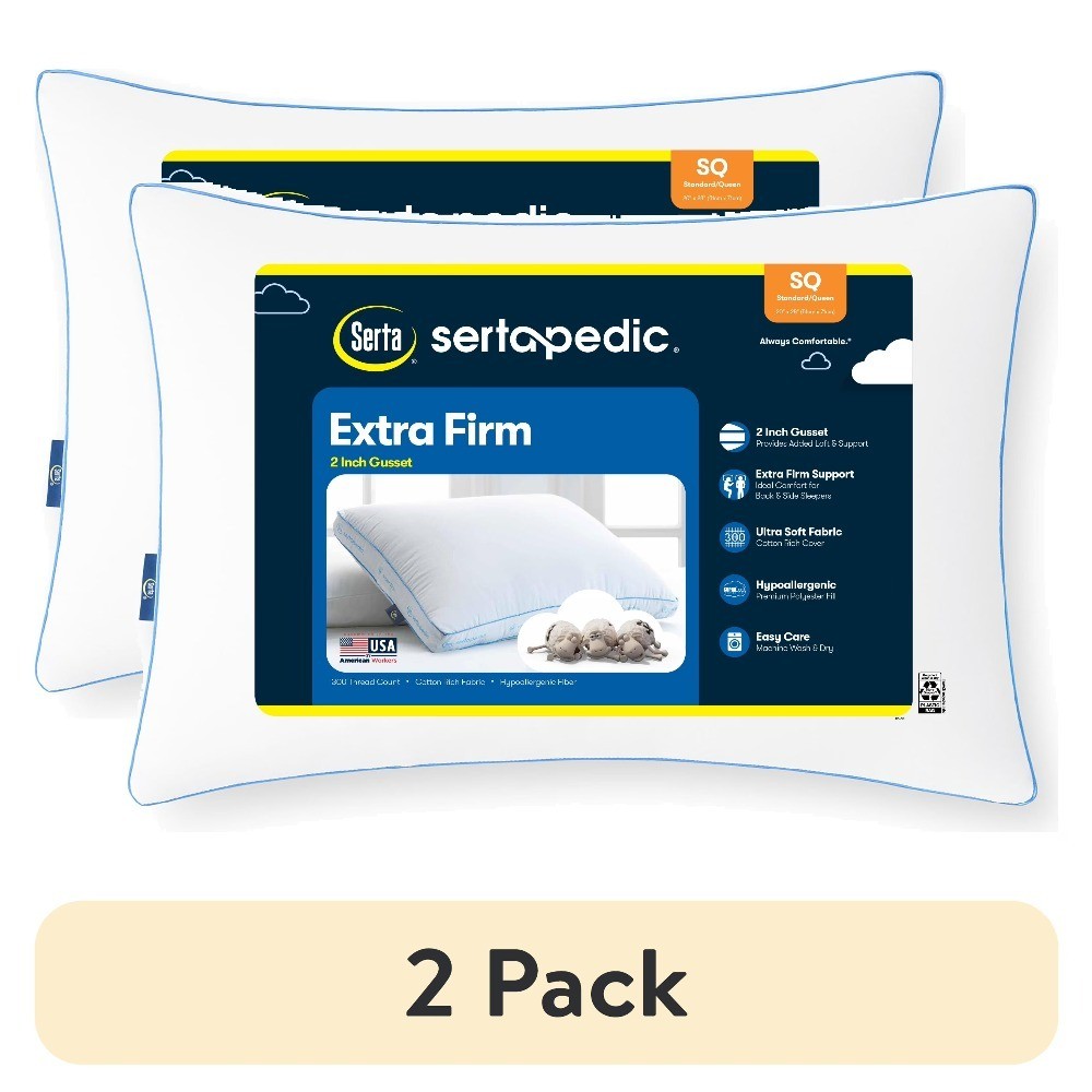 2 Pack Hypoallergenic Queen Standard Size