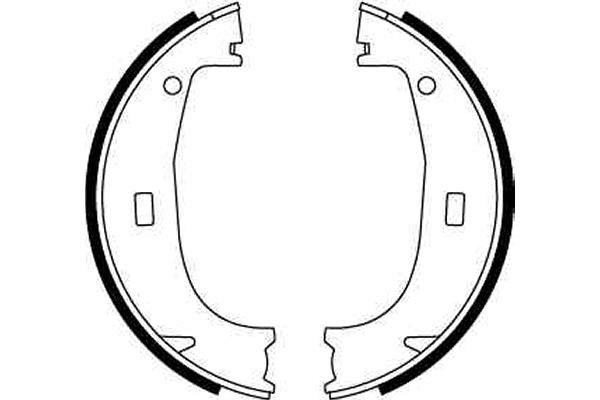 Fits TRW GS8594 BRAKE SHOE SET, PARKING BRAKE