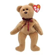 Ty Beanie Baby Curly - MWMT (the Bear)