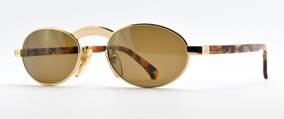 ALAIN MIKLI Sonnenbrille 3113 Col 0381 Vintage 80s Oval Gold Schildpatt Karamell