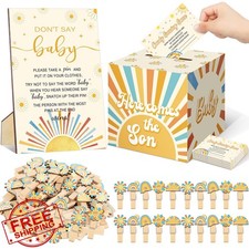 Sunshine Baby Shower Game Kit, Diaper Raffle, Don't Say Baby Sign