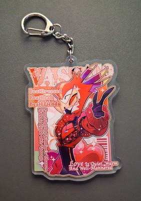 [Helluva Boss] - Vassago Key To My Heart Keychain (Shark Robot)