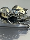 Coro Silver Tone Flower Brooch Raised 3D Designer Pin Signed Vintage Coro Unique — photo 10