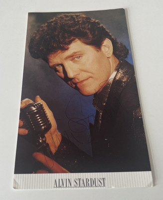 Alvin Stardust - 7.5x4'' Hand Signed Card