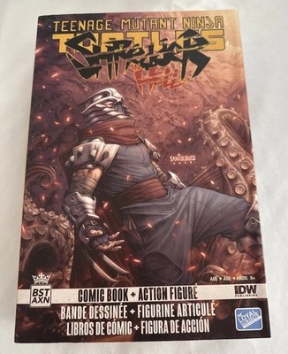 BST AXN Teenage Mutant Ninja Turtles Shredder In Hell Comic Book + Action Figure
