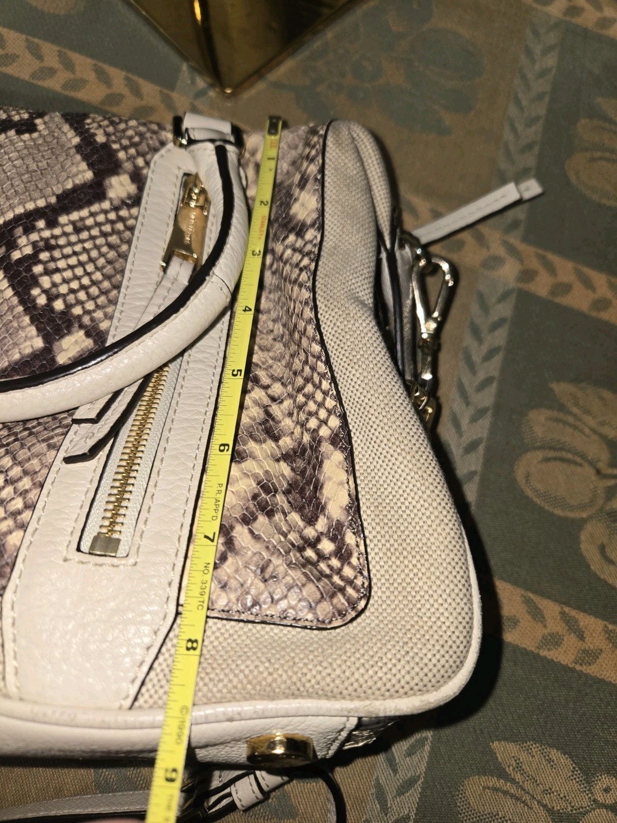 Michael Kors Python Embossed Julia Satchel Large … - image 18