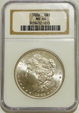 1886 P Morgan Silver Dollar NGC MS64