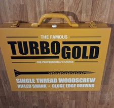 Turbo Gold Screws Expert Trade Case (Metal) Containing Nearly 2800 Pcs Used VGC