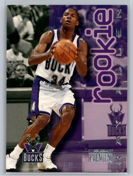 Ray Allen 1996-97 SkyBox Premium #201 RC Rookie Milwaukee Bucks