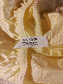 New Vintage Private Expressions size 7 Yellow  100% Silky Soft Nylon