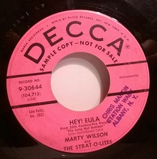 MARTY WILSON and the STRAT-O-LITES Hey! Eula / Po-Go '58 Decca PROMO