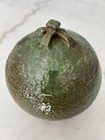 Stoneware pottery lidded jar with green salt glaze — photo 2
