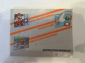 Super Mario Bros. Duck Hunt World Class Track Meet Nintendo NES w/Manual & Cover