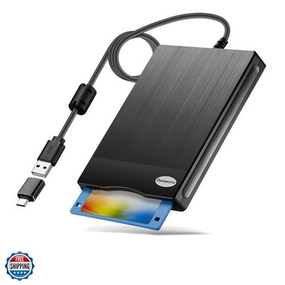 Floppy Disk Reader, 3.5 inch USB Type A&C External Floppy Disk Drive, 3 1/2 F...