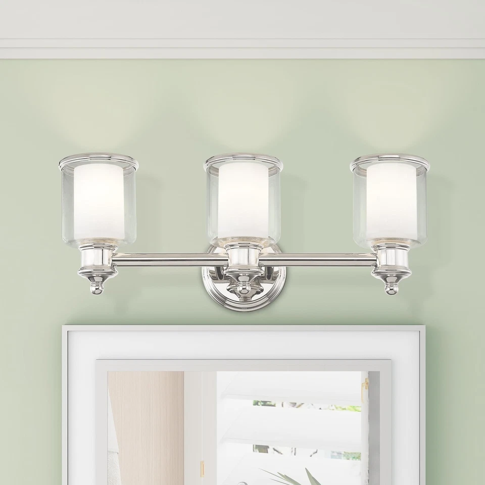 Iluminación 40213-35 Colección Middlebush Luz de tocador de baño de 3 luces con... Foto 4 de 4