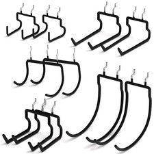 10 Pack Heavy Duty Pegboard Hooks, 1/4" Pegboard Drill Holder Tool Utility Ho...