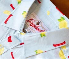 Leinenkugel's Shirt Summer Shandy Button Down Sz M Medium Breweriana Lemons