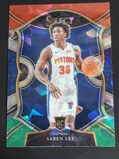 Saben Lee 2021 Panini Select Tri Color Cracked Ice Prizm Concourse #97 Rookie