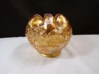 Fenton Gold Carnival Glass Poppy Rose Bowl Vase