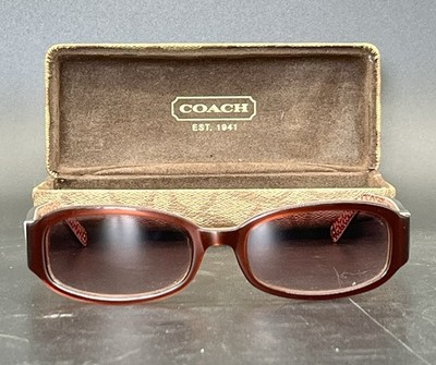 Coach Lindsay S429 Sunglasses Burgundy Gradient Lenses With Case 130MM