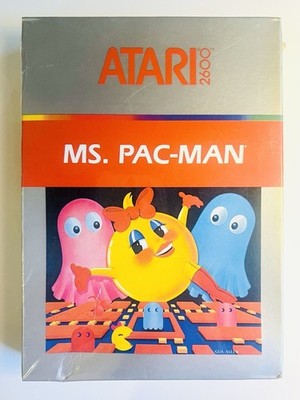 Atari 2600 Ms. Pac-Man 1982 Factory Sealed CIB Hang Tab Brand New
